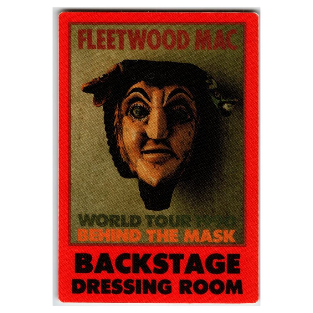 Fleetwood Mac Behind The Mask 1990 World Tour Backstage Pass Original